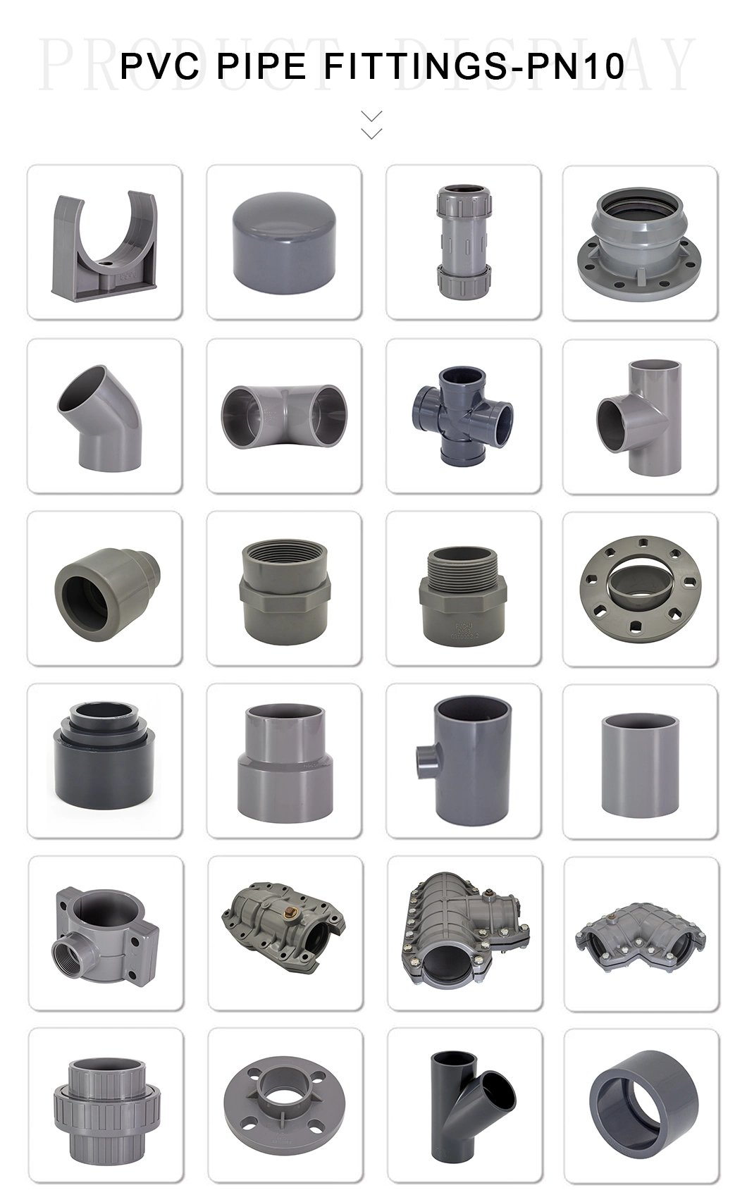 PVC Pn16 DIN Standard Van Stone Flange Coper Threaded Y Type Pipe Fitting with Rubber Ring