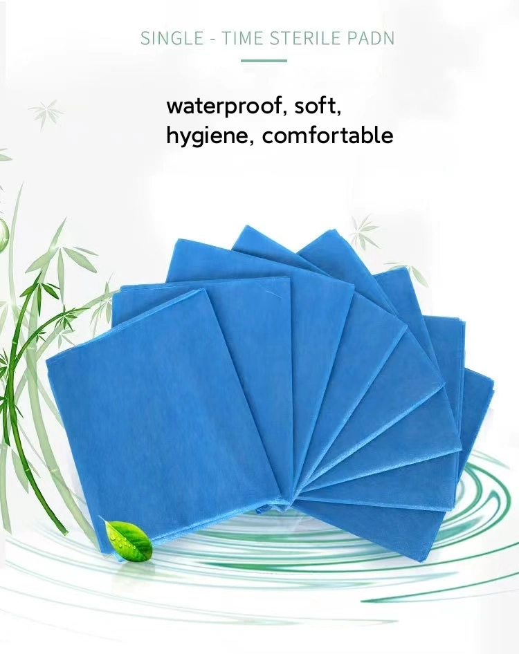 Blue Waterproof Disposable Bed Sheets Non Woven Surgical Bed Sheet 45GSM OEM Service