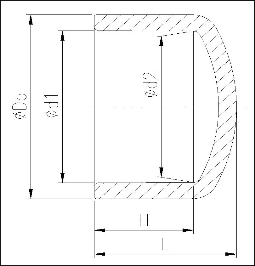 High Quality PVC Pipe Fittings-Pn10 Standard Plastic Pipe Fitting Round Cap for Water Supply